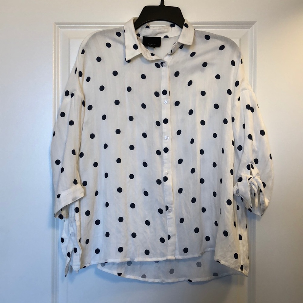 Button down polka dot shirt